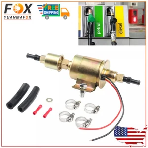 12V Universal Electric Fuel Pump Inline Low Pressure 5-9 PSI GAS Diesel E8012S - Foto 1 di 9