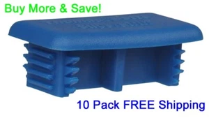 (10) PVC Style Plastic BLUE End Caps Strut / Channel 13/16'' D Shallow #ECB-2B - Picture 1 of 7