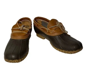 LL Bean Mens Classic Beanduck Boot Rubber Mocs-Size 10-EUC - Picture 1 of 8