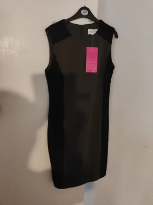 Ronni Nicole 'O So Slim' Black Lace And Grey Dress Size 12 Brand New - Image 1 of 3