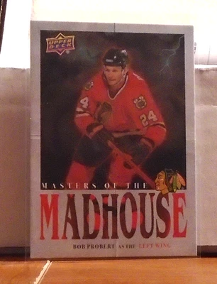 2025-26 UD Chicago Blackhawks Centennial: Madhouse insert: Bob Probert - Image 1 of 2