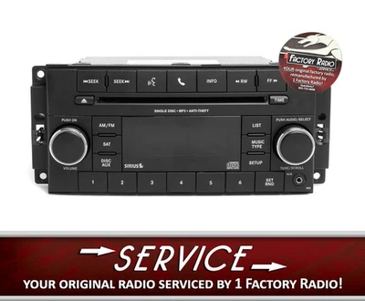 Remanufacture SERVICE for 2013-17 Chrysler Jeep Radio AM FM CD P05091197AE RES - Image 1 of 4