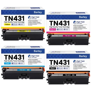 TN-431 TN431 4-Color Toner Cartridge Set 4 Pack Compatible TN431 TN-431 MFC L... - Picture 1 of 7