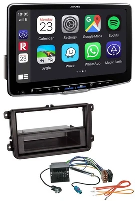 Alpine MP3 USB Bluetooth DAB Autoradio für VW Passat 05-10 Polo 09-14 Scirocco a - Bild 1 von 4
