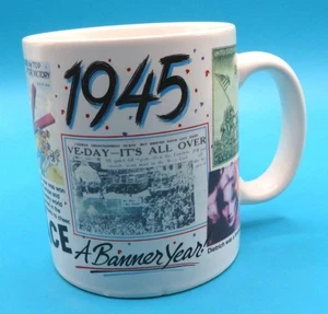 1945 HISTORY Commemorative MUG Cup Birthday Birth Year WWII Victory Tootsie War - Picture 1 of 6