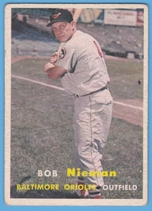 1957 Topps #14 Bob Nieman. Baltimore Orioles. VG+. - Picture 1 of 2
