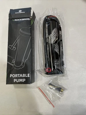 ROCKBROS Mini Bike Pump Portable Bicycle Pump with Hidden Pressure Gauge 220 PSI - Image 1 of 2