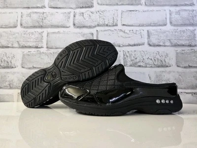 Easy Spirit Women's Black Leather Traveltime Walking Mule Slip on Sneakers 7 W - Image 1 of 4