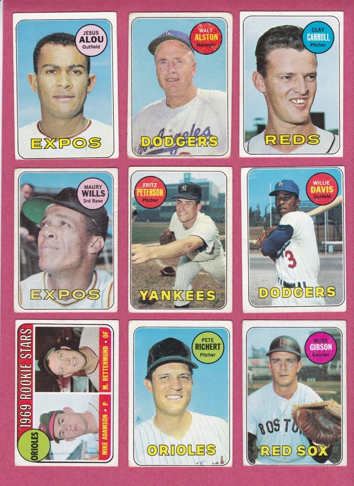 1969 Topps Baseball Cards - commons, poor/fair/good condition, filler cards - Image 1 of 1