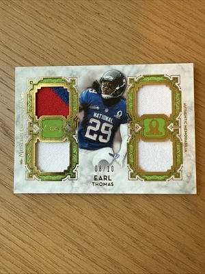 2013 Topps Museum Collection Pro Bowl Multi Relic 8/10 Earl Thomas III #MPBQR-ET - Image 1 of 4