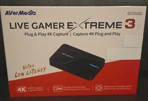 AVerMedia Live Gamer Extreme 3 Plug & Play 4K Capture Box #GC551G2 NEW Sealed - Picture 1 of 15