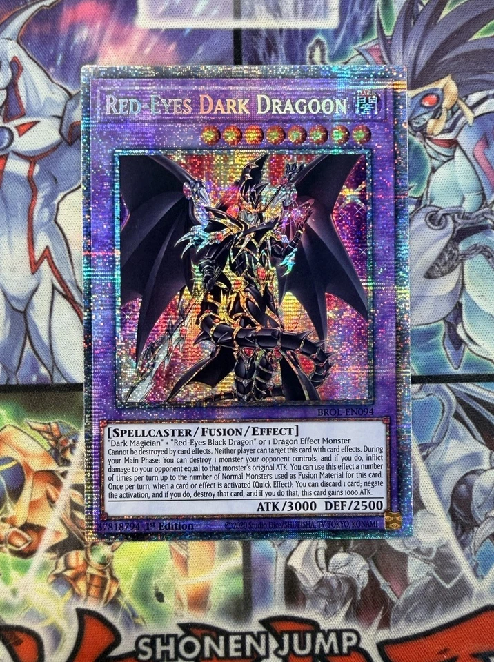 YUGIOH! Red-Eyes Dark Dragoon BROL-EN094  STARLIGHT RARE 1st Edition NM - Image 1 of 2