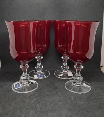 Mikasa French Countryside Ruby Optic Iced Tea Glasses, 7 7/8", 18 oz, Set of 4 - Image 1 of 4