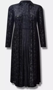 Kimono de terciopelo tórrido con estampado de calavera talla grande 3X - Imagen 1 de 8
