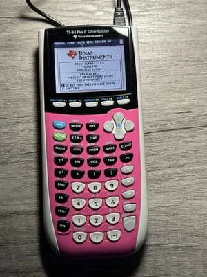 Texas Instruments Pink Ti-84 Plus Silver Edition Calculator Cover Case Charger - Image 1 of 4