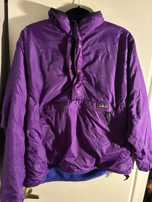 VTG Made In USA Men’s Reversible Blue/Purple Patagonia Fleece Large Glissade - Image 1 of 4