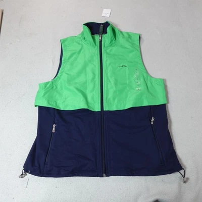 Chaleco Ralph Lauren Mujer Grande Verde Tenis Golf Preppy Preparación Bolsillos con Cremallera Deporte Foto 1 de 4