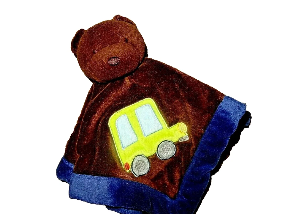 6B Tiddliwinks Plush Teddy Bear BUS Velour Security Lovey baby Crib Blanket - Image 1 of 3