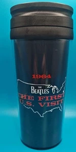 Beetles Tumbler 12 Fl. oz. 1964 The First U.S. Visit Blue - Picture 1 of 9