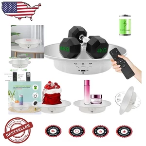Motorized Turntable Display Stand 18Lb Max Mirror 360° USB Remote Control - Picture 1 of 10