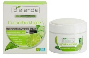 Bielenda Cucumber & Lime Mattifying Face Cream Mixed Oily Skin Day/Night 50ml - Picture 1 of 1