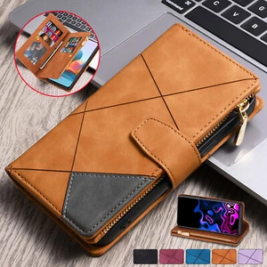 For Samsung Galaxy S24 S23 Ultra S22 S21 S20 Plus Magnetic Leather Wallet Case - Picture 1 of 43