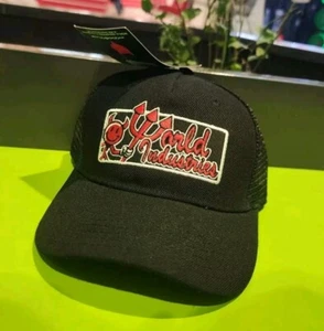 World Industries Skateboard Snapback Hat Flameboy Willy Black Trucker 90’s RARE - Picture 1 of 6