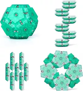Magnetic Fidget Sphere Pentagons 12-Piece Set Fun Desk Toy Autism Anxiety - Picture 1 of 5