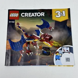 LEGO 31102 Creator Fire Dragon Instruction Booklet Manual Only - Picture 1 of 3