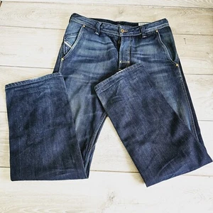 Diesel Industry Pheyo Relaxed Cinch Back Blue Denim Jeans (W30 L32) Wash 008ST - Picture 1 of 19