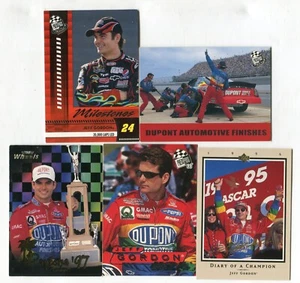 Jeff Gordon 5 Trading Card Lot NASCAR DRIVER RACE CAR RACING (LOT 17) - Picture 1 of 1