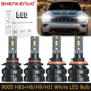 For Jeep Grand Cherokee 2013-2017 9005+H11 LED Headlights Bulbs High Low Beam Z8 - Picture 1 of 18