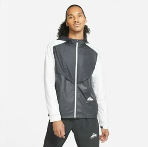 Nike Storm Windrunner Men Full-Zip Hooded Jacket Black/White Sz XL DN4508 010 - Picture 1 of 2