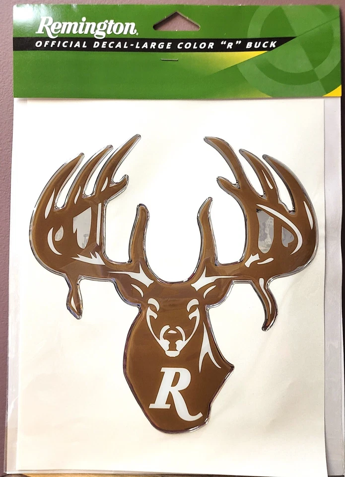 Remington Raised Decal Large Color "R" Buck - Image 1 of 1