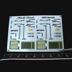 ACES II Sicherheitsgurte 3D Decals 1:32 Metallic Details MDP32018 für Flugzeugmodell - Bild 1 von 8