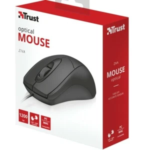 Trust Mouse Usb Ziva Pc Laptop 3 Pulsanti Con Filo Desktop Pc + Sensore Ottico - Foto 1 di 1