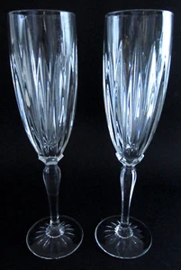 Cristal D' Arques, Durand Crystal Champagne Flutes ✨9.25" Tall, 6oz, Set of 2 - Picture 1 of 6