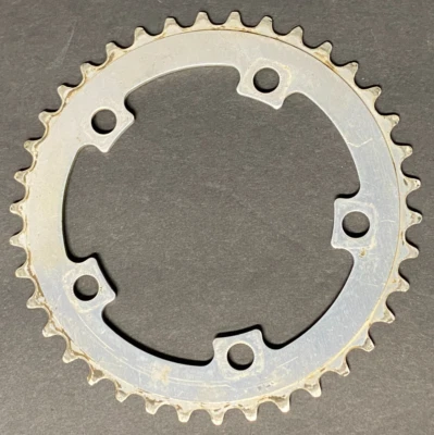 Vintage SUGINO 38T, 110 BCD Silver 5-bolt Aluminum Chainring - Image 1 of 3