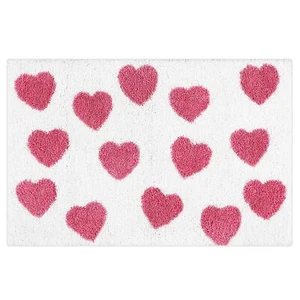 Heart Bath Mat Heart Shaped Rug Valentine's Day Bathroom Decor Non-Slip Absor... - Picture 1 of 7