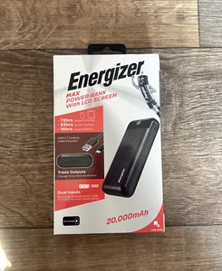 Energizer 20000mAh iPhone/iPad/Smartphone 3-port 22.5W Fast PD Charger Powerbank - Picture 1 of 2