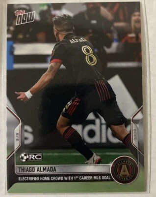 2022 Topps Now MLS Thiago Almada Rookie Card RC #025 Atlanta United - Image 1 of 2