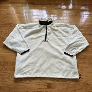 VTG Adidas Light Creme 1/4 Zip Essential Fleece Size XXLarge - Picture 1 of 5