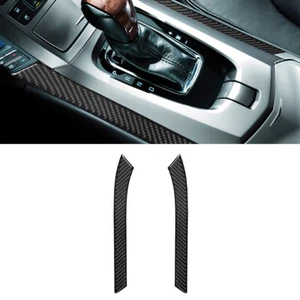 2Pcs For Cadillac CTS 2008-22 Carbon Fiber Gear Shift Box Panel Side Cover Trim - Foto 1 di 10