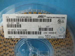 10pcs AVX TPSD107K016R0150 Tantalum Capacitors - Solid SMD 16V 100uF - Picture 1 of 3