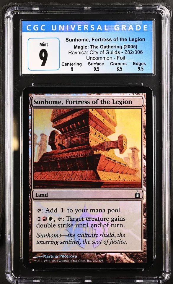 SUNHOME, FORTRESS OF THE LEGION Ravnica Foil U CGC 9 MTG [Nostalgium] - Image 1 of 2