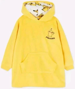 Jungen Pokemon Fleece Oversized Hoodie Pikachu Snuddie Kapuzendecke Alter 4 Jahre - Bild 1 von 3