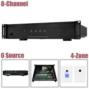 Controlador y amplificador multizona de 8 canales y 4 zonas con 6 fuentes para audio doméstico - Imagen 1 de 6