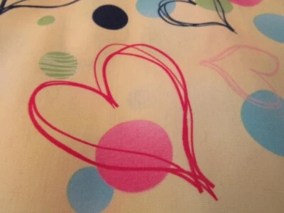 SCRUB TOP Hearts diffrent colors Pink Blue Yellow  Size Large  SB Scubs cheerful - Image 1 of 4