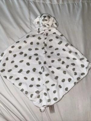 MANTA BLANKIE ANGEL DEAR BLANCA CON LUNARES GRIS CACHORRO PERRO SEGURIDAD PELUCHE SUAVE Foto 1 de 4