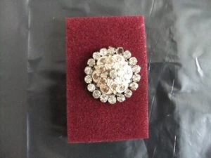 Antique Diamante Brooch Diameter 33 mm - Picture 1 of 5